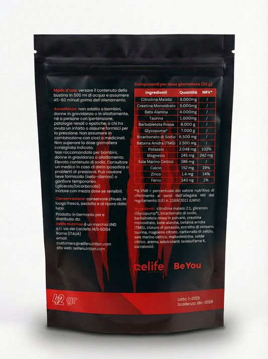 NRG+ Booster Pre-gara - 42 gr bustina monodose (Edizione Limitata)