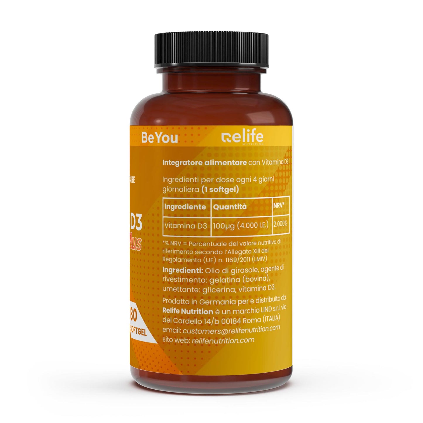 Vitamina D3 Plus 4.000 IU - 180 softgel