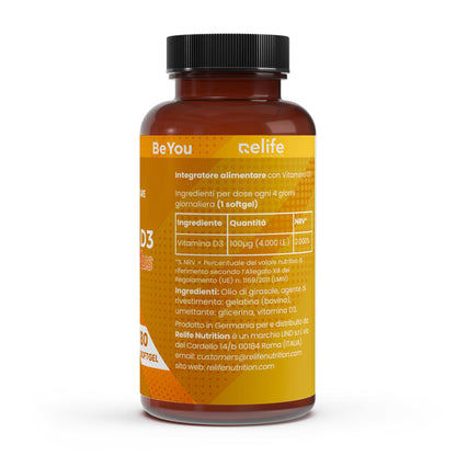 Vitamina D3 Plus 4.000 IU - 180 softgel